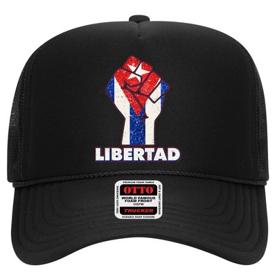 Libertad Cuba Cuban Flag Protest Fist Trucker Hat