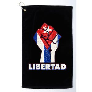 Libertad Cuba Cuban Flag Protest Fist Platinum Collection Golf Towel