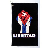 Libertad Cuba Cuban Flag Protest Fist Golf Towel