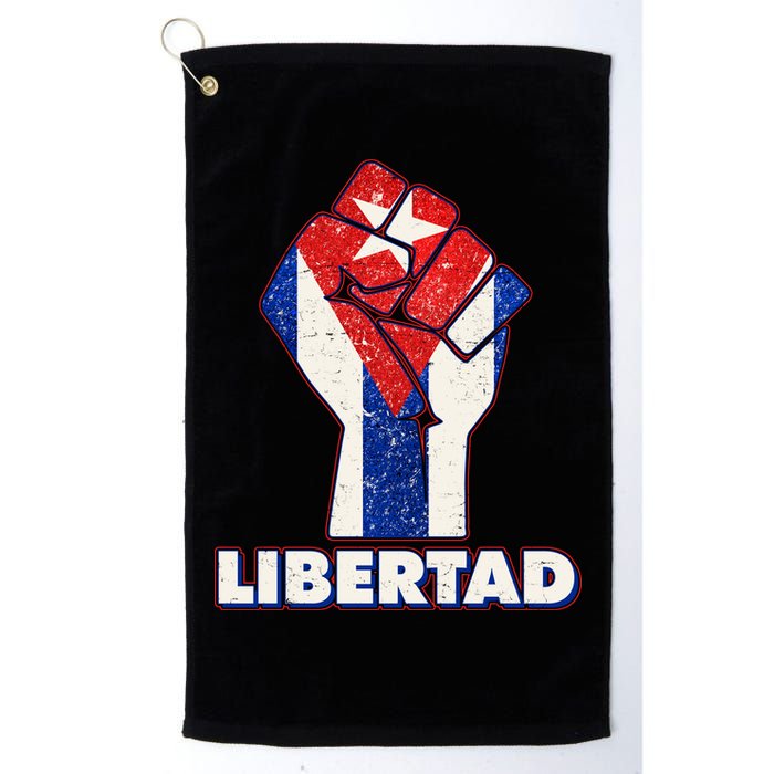 Libertad Cuba Cuban Flag Protest Fist Golf Towel