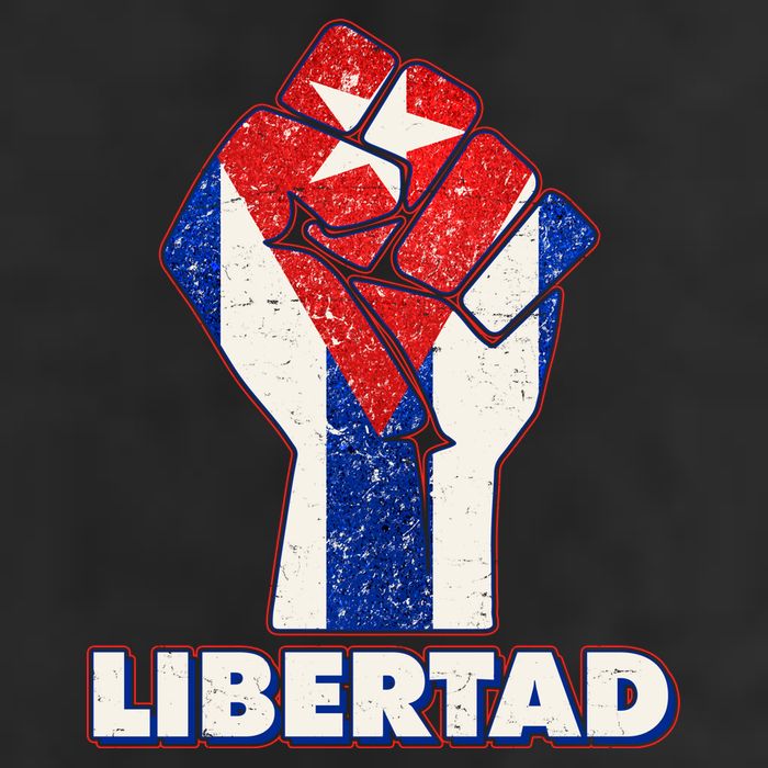 Libertad Cuba Cuban Flag Protest Fist Golf Towel