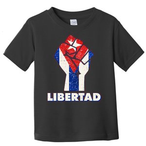 Libertad Cuba Cuban Flag Protest Fist Toddler T-Shirt