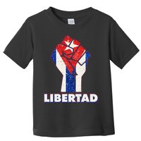 Libertad Cuba Cuban Flag Protest Fist Toddler T-Shirt