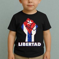 Libertad Cuba Cuban Flag Protest Fist Toddler T-Shirt