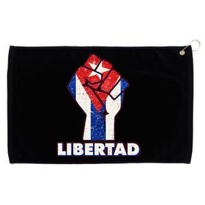 Libertad Cuba Cuban Flag Protest Fist Grommeted Golf Towel