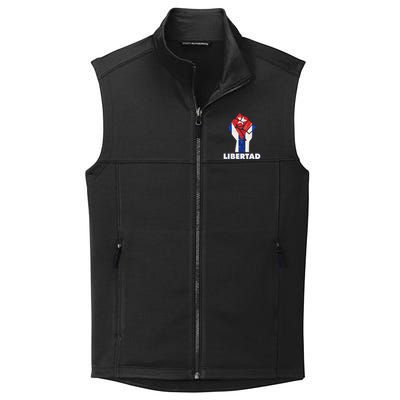 Libertad Cuba Cuban Flag Protest Fist Collective Smooth Fleece Vest