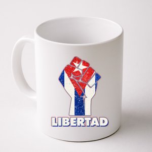 Libertad Cuba Cuban Flag Protest Fist Coffee Mug