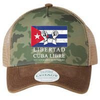 Libertad Cuba Libre Bandera Cubana Liberated De Cuba Legacy Tie Dye Trucker Hat