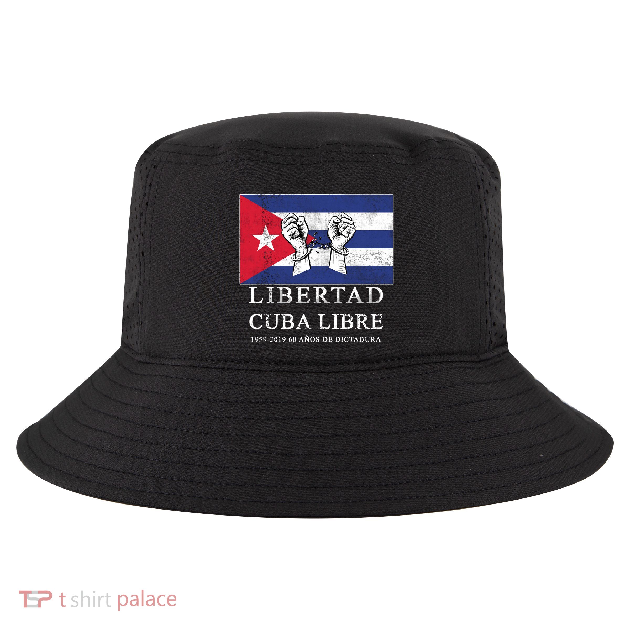 Libertad Cuba Libre Bandera Cubana Liberated De Cuba Cool Comfort Performance Bucket Hat