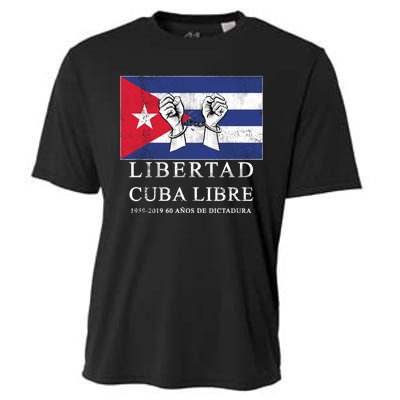 Libertad Cuba Libre Bandera Cubana Liberated De Cuba Cooling Performance Crew T-Shirt