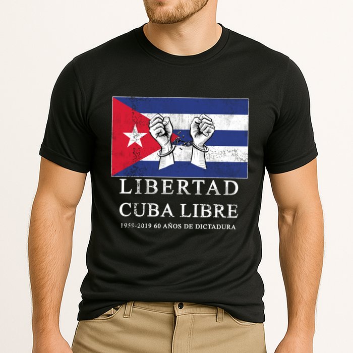 Libertad Cuba Libre Bandera Cubana Liberated De Cuba Cooling Performance Crew T-Shirt