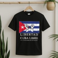 Libertad Cuba Libre Bandera Cubana Liberated De Cuba T-Shirt