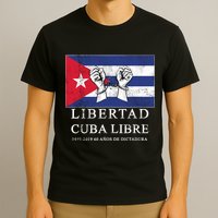 Libertad Cuba Libre Bandera Cubana Liberated De Cuba T-Shirt