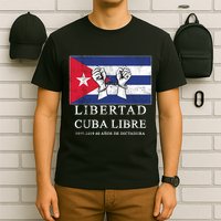 Libertad Cuba Libre Bandera Cubana Liberated De Cuba T-Shirt