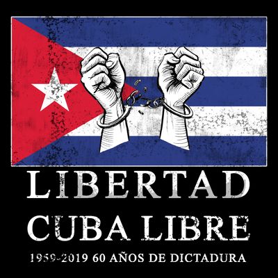 Libertad Cuba Libre Bandera Cubana Liberated De Cuba T-Shirt