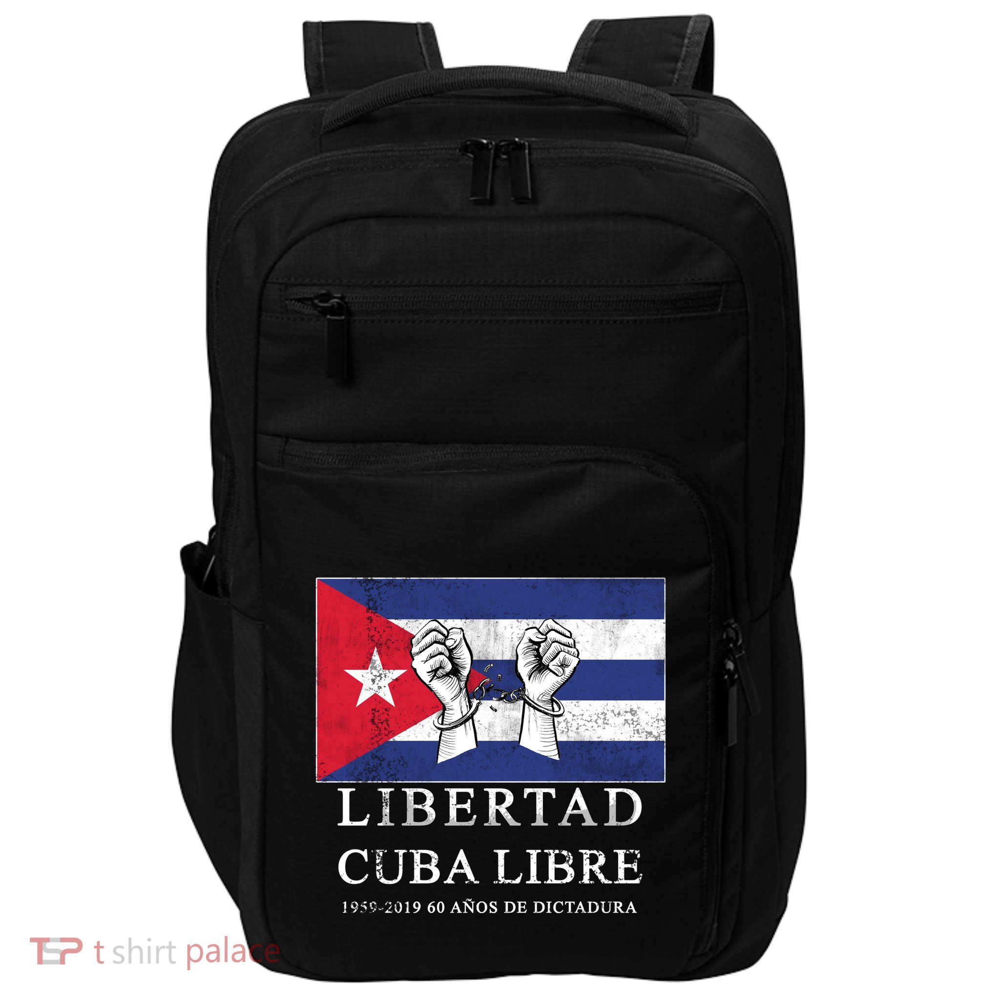 Libertad Cuba Libre Bandera Cubana Liberated De Cuba Impact Tech Backpack