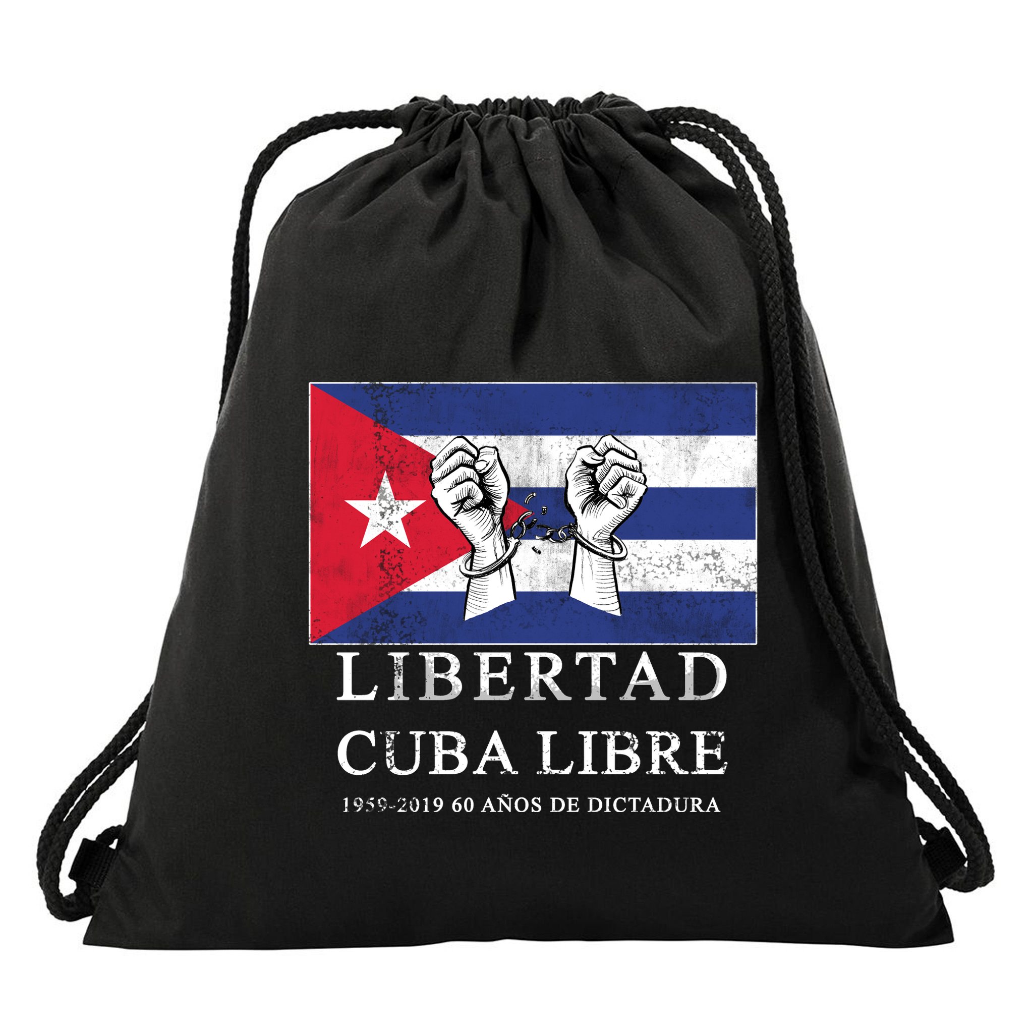 Libertad Cuba Libre Bandera Cubana Liberated De Cuba Drawstring Bag