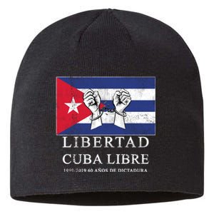 Libertad Cuba Libre Bandera Cubana Liberated De Cuba Sustainable Beanie