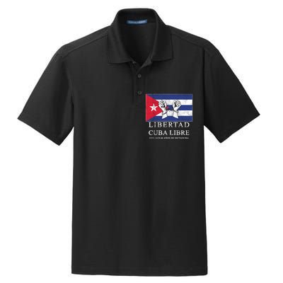 Libertad Cuba Libre Bandera Cubana Liberated De Cuba Dry Zone Grid Polo