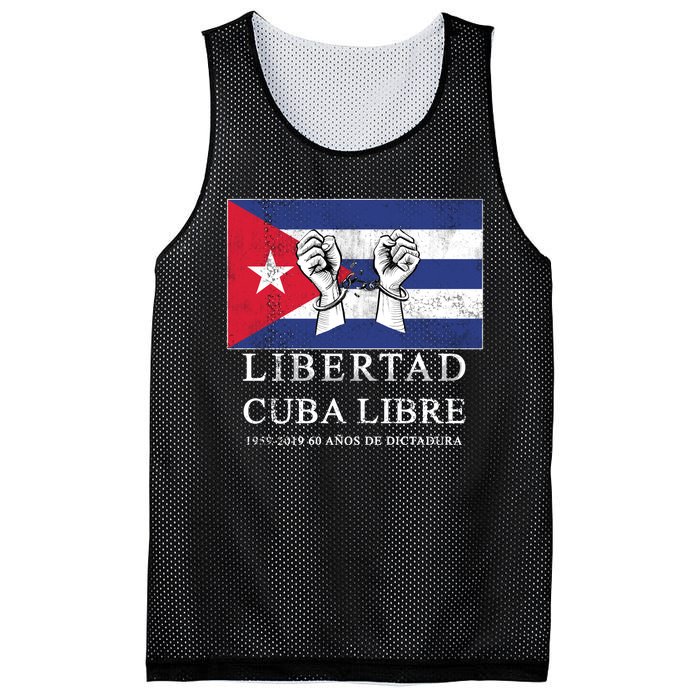 Libertad Cuba Libre Bandera Cubana Liberated De Cuba Mesh Reversible Basketball Jersey Tank