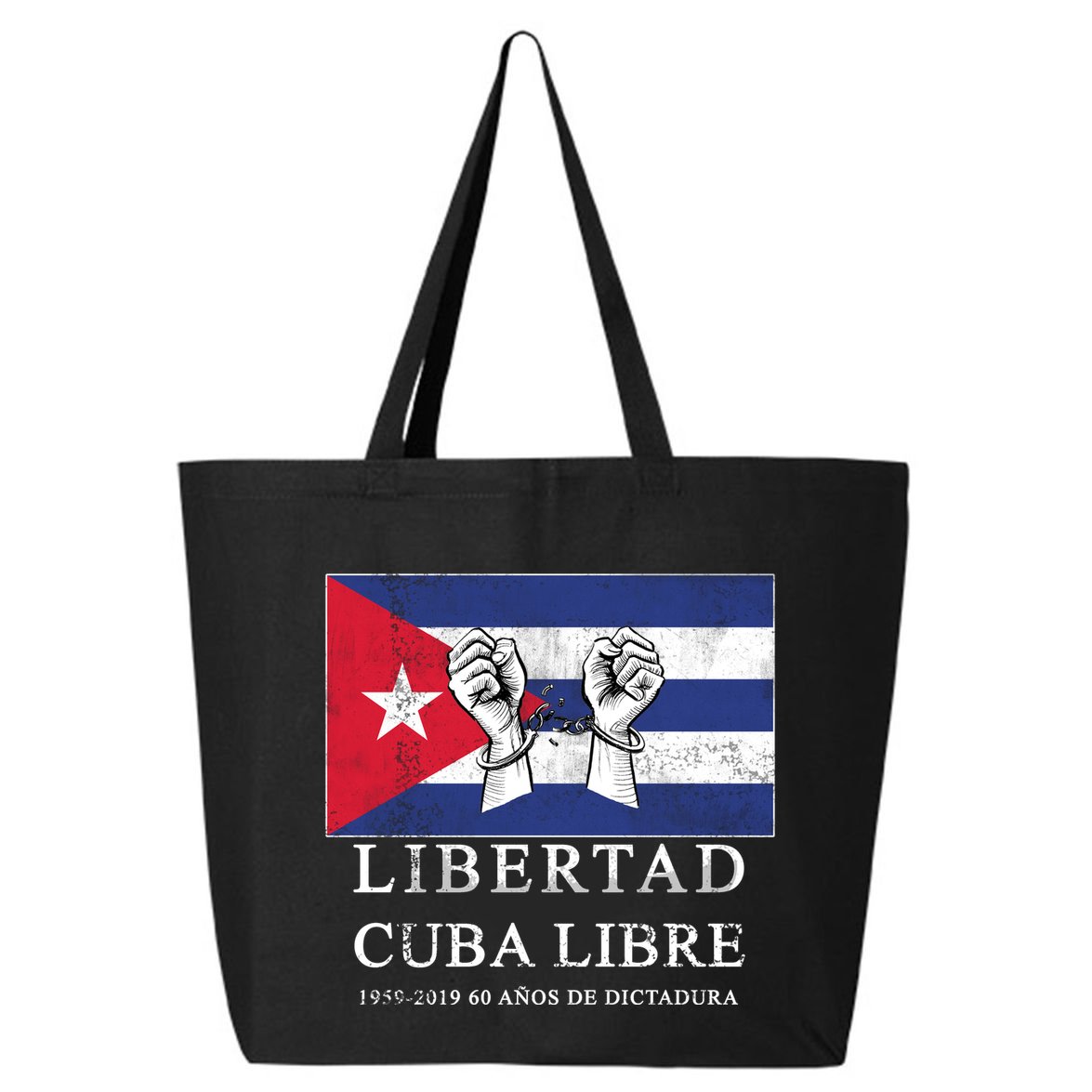 Libertad Cuba Libre Bandera Cubana Liberated De Cuba 25L Jumbo Tote