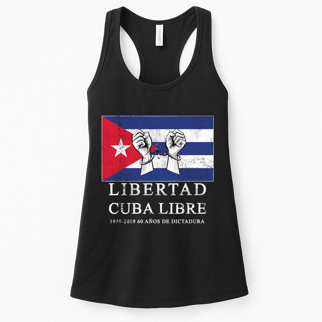 Libertad Cuba Libre Bandera Cubana Liberated De Cuba Womens Tank Top