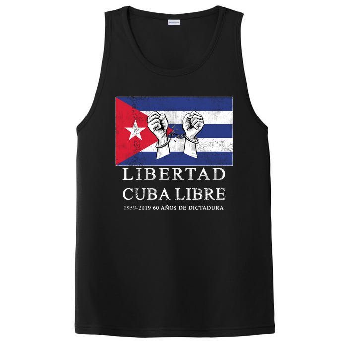 Libertad Cuba Libre Bandera Cubana Liberated De Cuba PosiCharge Competitor Tank