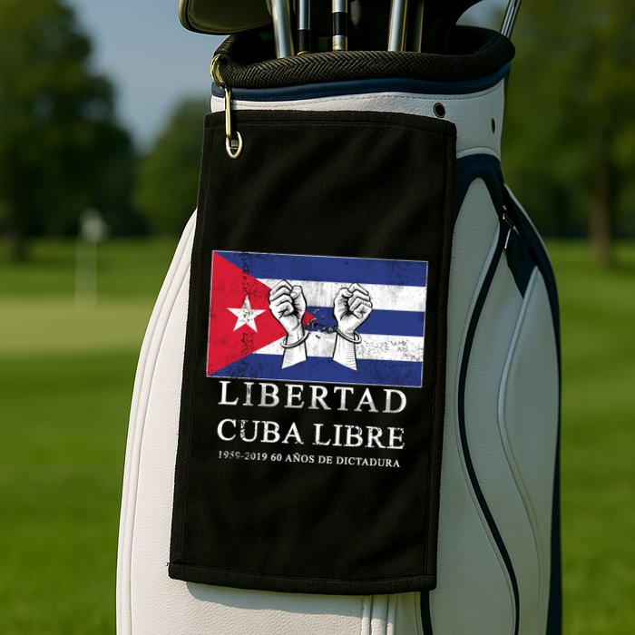 Libertad Cuba Libre Bandera Cubana Liberated De Cuba Golf Towel