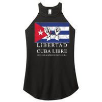 Libertad Cuba Libre Bandera Cubana Liberated De Cuba Women’s Perfect Tri Rocker Tank