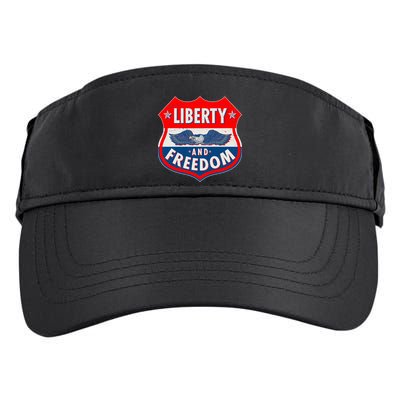 Liberty And Freedom US Eagle Road Sign Adult Drive Performance Visor