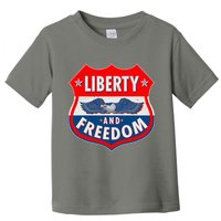 Liberty And Freedom US Eagle Road Sign Toddler T-Shirt