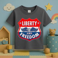 Liberty And Freedom US Eagle Road Sign Toddler T-Shirt