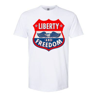 Liberty And Freedom US Eagle Road Sign Softstyle® CVC T-Shirt