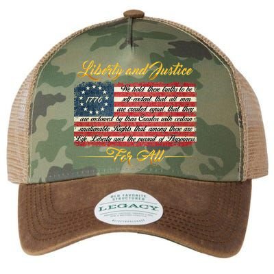 Liberty And Justice For All The Declaration of Independence Legacy Tie Dye Trucker Hat