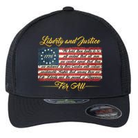 Liberty And Justice For All The Declaration of Independence Flexfit Unipanel Trucker Cap