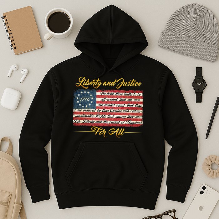 Liberty And Justice For All The Declaration of Independence Hoodie