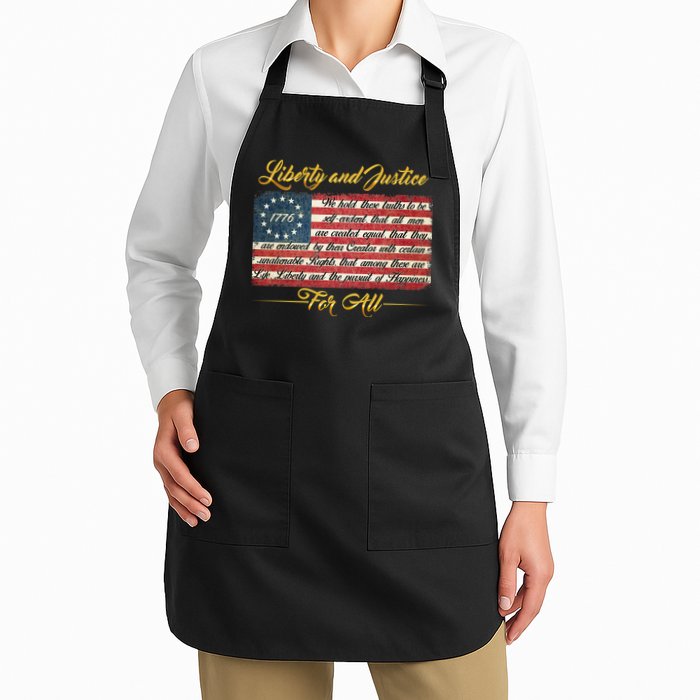 Liberty And Justice For All The Declaration of Independence Apron