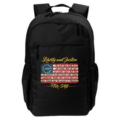 Liberty And Justice For All The Declaration of Independence Daily Commute Backpack