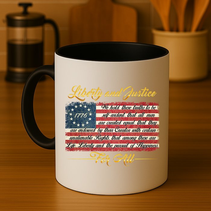 Liberty And Justice For All The Declaration of Independence Mug
