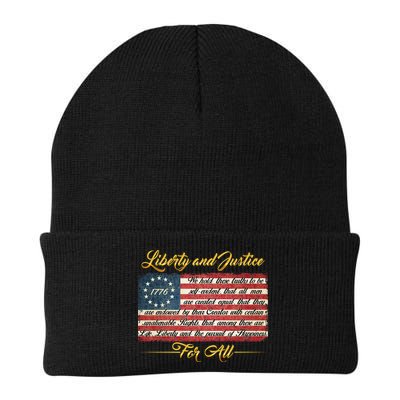 Liberty And Justice For All The Declaration of Independence Beanie