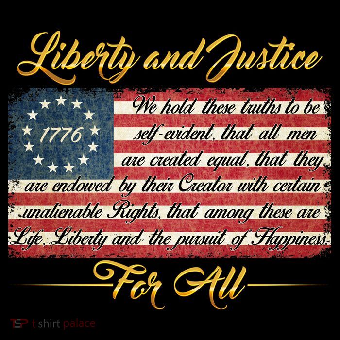 Liberty And Justice For All The Declaration of Independence Tall Sweatshirt