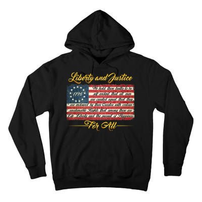 Liberty And Justice For All The Declaration of Independence Tall Hoodie