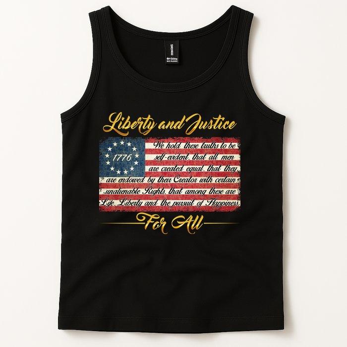 Liberty And Justice For All The Declaration of Independence Tank Top