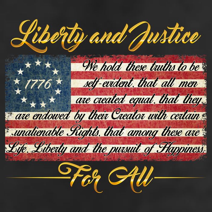 Liberty And Justice For All The Declaration of Independence Microfiber Hand Towel