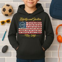 Liberty And Justice For All The Declaration of Independence Kids Hoodie