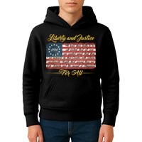 Liberty And Justice For All The Declaration of Independence Kids Hoodie