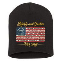 Liberty And Justice For All The Declaration of Independence Short Acrylic Beanie