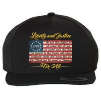 Liberty And Justice For All The Declaration of Independence Wool Snapback Cap