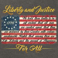 Liberty And Justice For All The Declaration of Independence Cotton Canvas Backpack