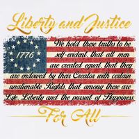 Liberty And Justice For All The Declaration of Independence Garment-Dyed Sweatshirt